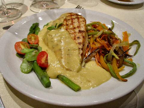 Luigi Bosca lunch - grilled chicken with mustard sauce