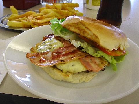 Pepino - bacon cheeseburger and fries