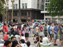 Gay Pride Rally before the march