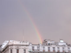 The heavens smile on the Gay Pride March