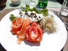 Primafila - smoked salmon and burrata