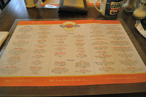 Randall’s menu