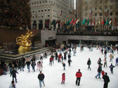 Ice skating rink at Rockefeller Center