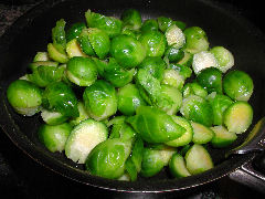 Blanched Brussels Sprouts