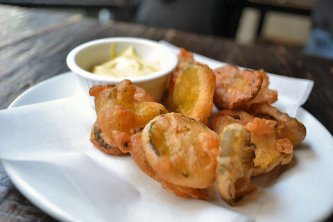 Stand - fried pickles