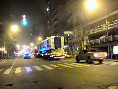 Subway car arriving