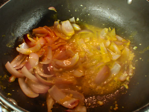 Add yellow pepper paste