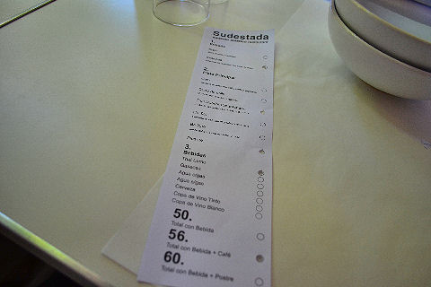 Sudestada - lunch menu