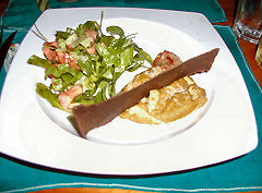 verdellama - polenta and salad