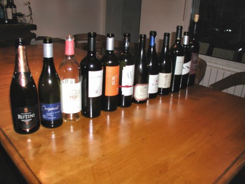 The wine lineup