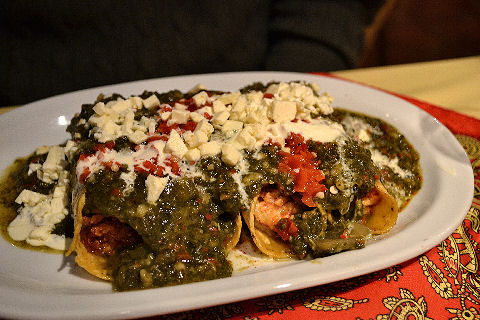 Xalapa - enchiladas verdes de pollo