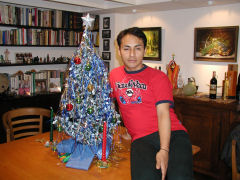 Henry and his Christmas tree
