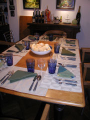 Table set for dinner party