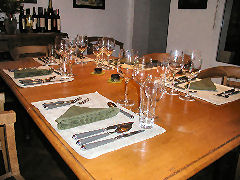 Table set for the English Renaissance dinner