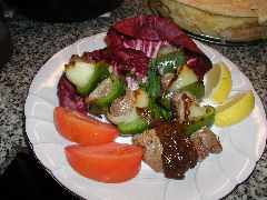 Georgian Republic dinner - shish kebab