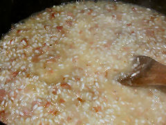 Risotto - adding the stock