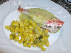 Goatfish (Red Mullet) with Chive-Lime Sauce