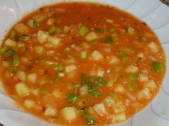 Semi-Charred Tomato Gazpacho