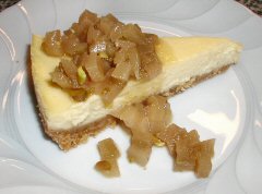Cheesecake with Apple Pistachio Compote