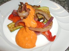 grilled vegetables with romesco sauce