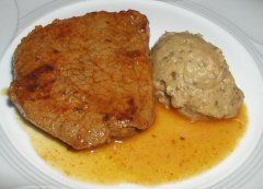 Berbere marinated Steak with Eggplant Puree