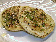White Eggplant with Brown Butter Chive Sauce
