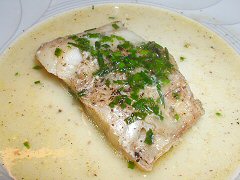 Pollack with Brown Butter Chive Sauce