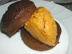 Ginger Cake with Pumpkin Mousse