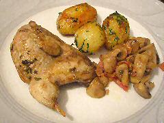 Roast Partridge with Chateau Potatoes