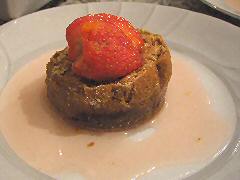 Bitter Chocolate Fondant with Rose Petal Syrup