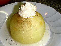 Poached Apples with Cardamom Mascarpone