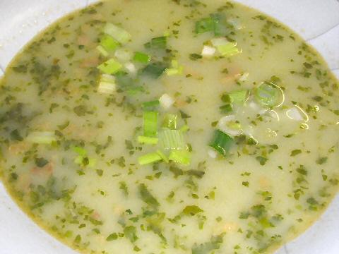 Smoked Salmon and Watercress soup