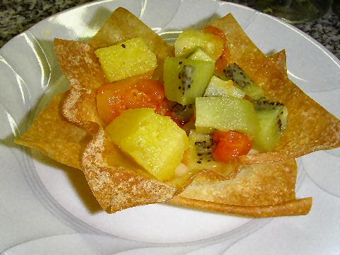 Tarta de frutas con cajeta