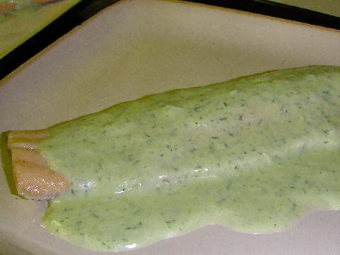 Poached Trout with Dill Cream