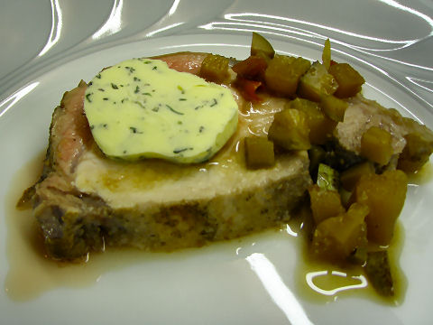Mace-Rubbed Pork Medallion with Tarragon Butter