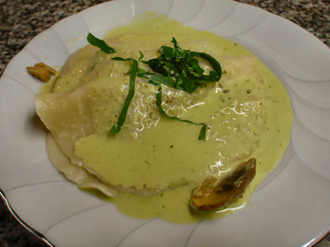 Fish Mushroom Ravioli