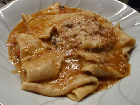 Langanelli with Artichoke Heart Putanesca