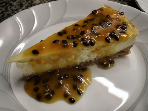 Cheesecake with Passionfruit Caramel