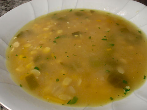 Corn and Zucchini Soup