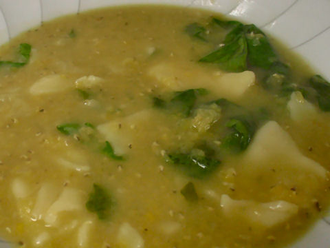 Red Lentil Noodle Soup