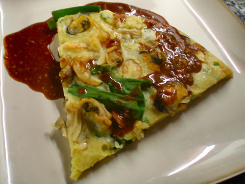 Seafood scallion pancake