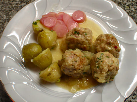 Boulettes ou andouillettes d’Amiens aux pommes de terre