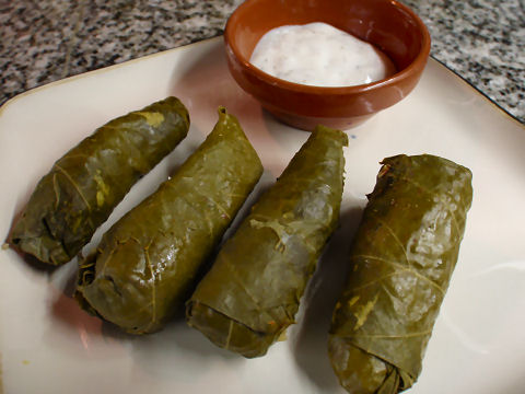 Stuffed grape leaves