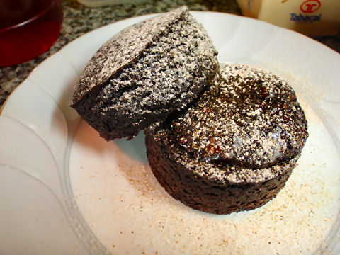 Chocolate Chili Cupcakes with Blackberry Jam