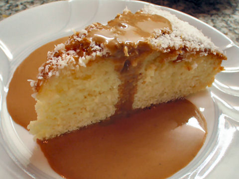 Coconut Cake with Brazilian Coffee Sauce