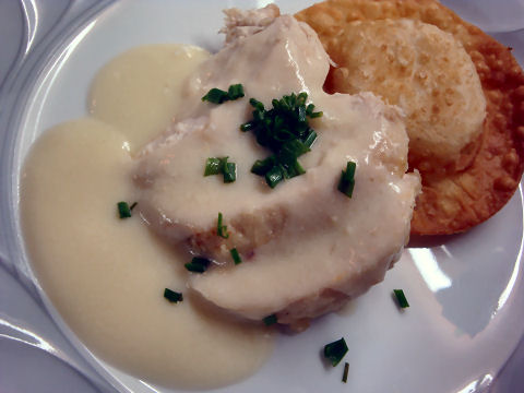 Lemon Chicken with Fried Cauliflower Raviolo