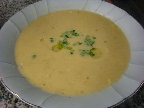 Celery and black truffle soup