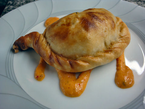 Prawn ravigote empanada