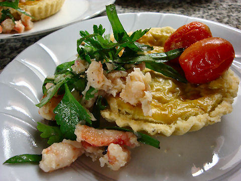 White Chocolate Avocado Tartlet with King Crab Salad