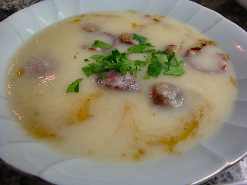 Cauliflower Soup with Cocoa Crusted Scallops